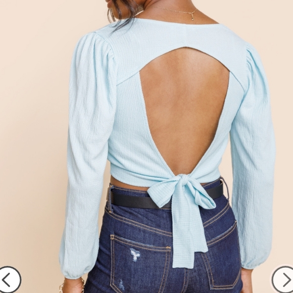 NWT Glo fashion London  Francescas Crop  Open Back Top Large - Picture 3 of 12